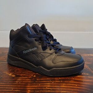 Reebok Men's Black Leather Sneakers